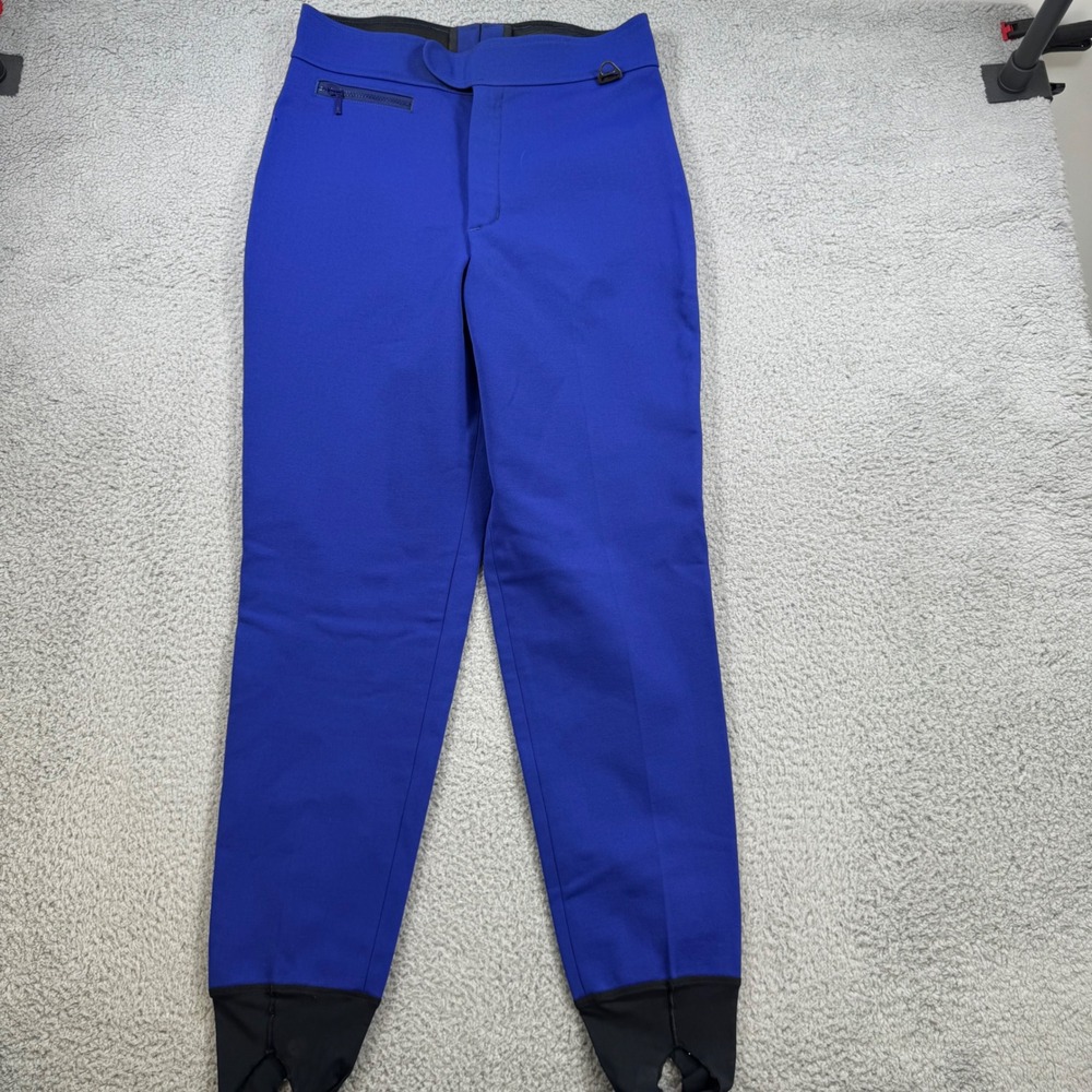 Eddie Bauer Womens Ski Snow Pants Blue Stirrup Zip Pocket Size‎ 12